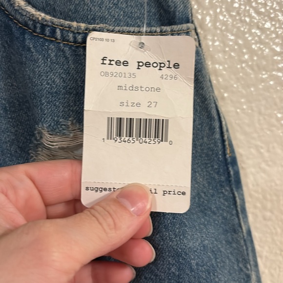 FREE PEOPLE We The Free Hallie Denim Mini Skirt in Midstone - Picture 5 of 7